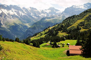 Valleys in the Swiss Alps