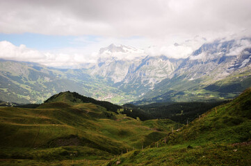Photo of beautiful mountain scenery at Swiss Alps