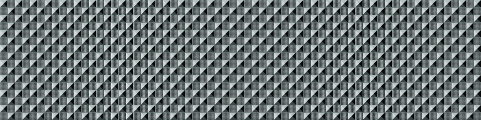 Dark black metallic geometric grid background. Metal rhombus pattern, modern abstract vector texture.