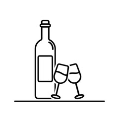 Black line icon for Alcohol