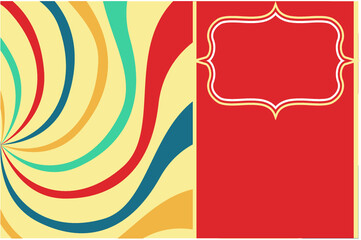 cover design with old retro vintage theme