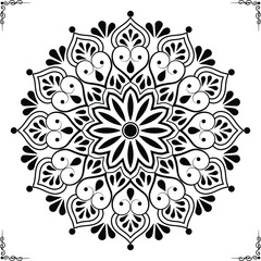 hand drawing zentangle mandalas.Hand drawn mandala with moon, yin yang, om symbol in vector. Perfect set for surface of design, textiles, posters, tattoos in indian yoga style