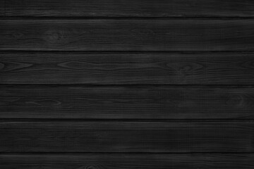 Black painted wooden board texture. Dark shabby horizontal wood panel textured background