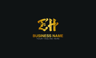Obraz premium EH E H initial logo | initial based abstract modern minimal creative logo, vector template image. luxury logotype logo, real estate homie logo. typography logo. initials logo.