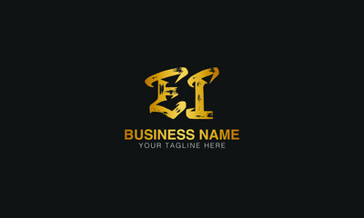 EI E I initial logo | initial based abstract modern minimal creative logo, vector template image. luxury logotype logo, real estate homie logo. typography logo. initials logo.