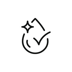 Clean and fresh water icon line style isolated on white background. Vector illustration
