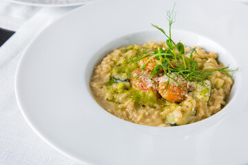 Risotto with seafood