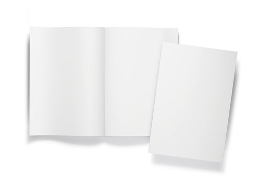 open blank magazine mockup isolated from background
