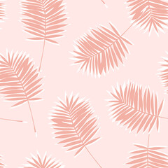 Fototapeta na wymiar Abstract tropical foliage background in pink rose blush colors