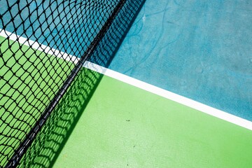 tennis court and net outdoor activity sports