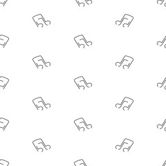 note seamless pattern on white background. vector illustration.