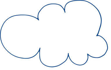 Hand drawn clouds clipart design illustration