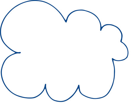 Hand drawn clouds clipart design illustration