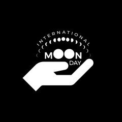 Design for celebrating international moon day, july 20th.