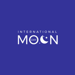 Design for celebrating international moon day, july 20th. v