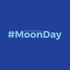 Design for celebrating international moon day, july 20th.