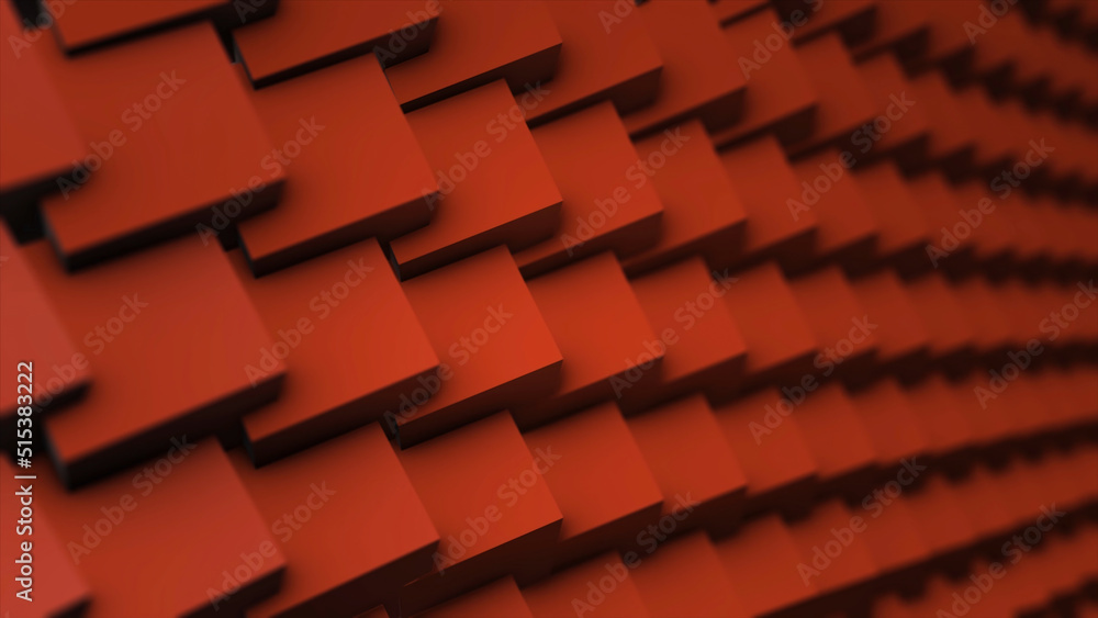 Poster background with colorful rotating vertical rectangular blocks, loop. grid of randomized colorful squ