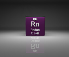 Cube with Radon number 86 periodic table