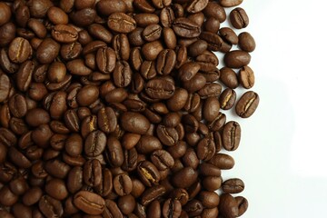 coffee beans on a white background