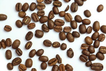 Obraz premium coffee beans on white background