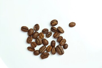 coffee beans on white background