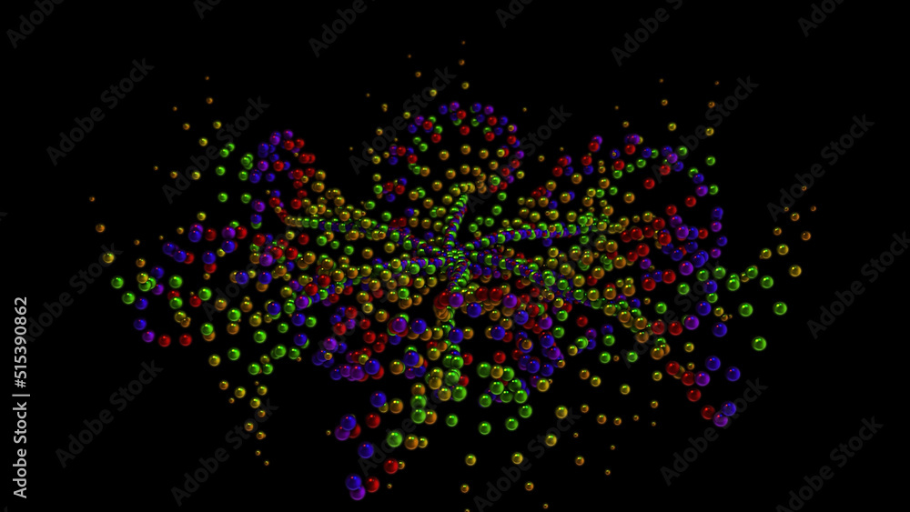 Poster abstract small circles of different colors spreading all over the screen, seamless loop. animation. 