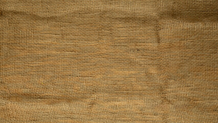 Natural jute texture background pattern. Close-up view.