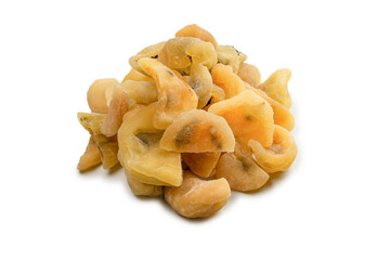 Dried passion fruit isolated on a white background.