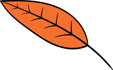 Autumn leaf clipart design illustration