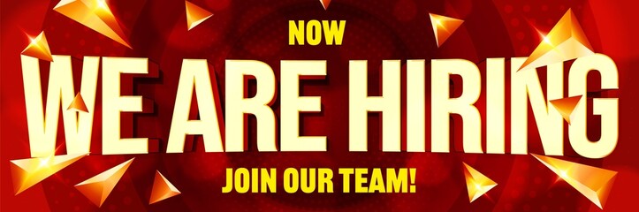 We Are Hiring Now job offer promotion template