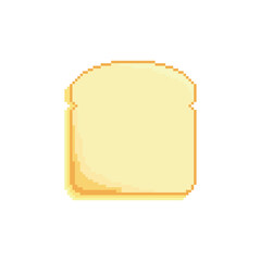 Toast vector icon. Pixel art. 8 bit logo for game. eps10