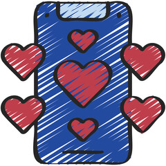 Hearts Phone Icon