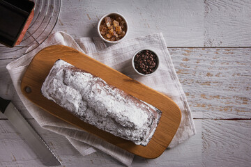 Chocolate bread with candied fruits