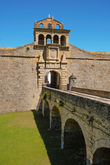 Fototapeta na wymiar gateway to the Citadel of Jaca, Spain