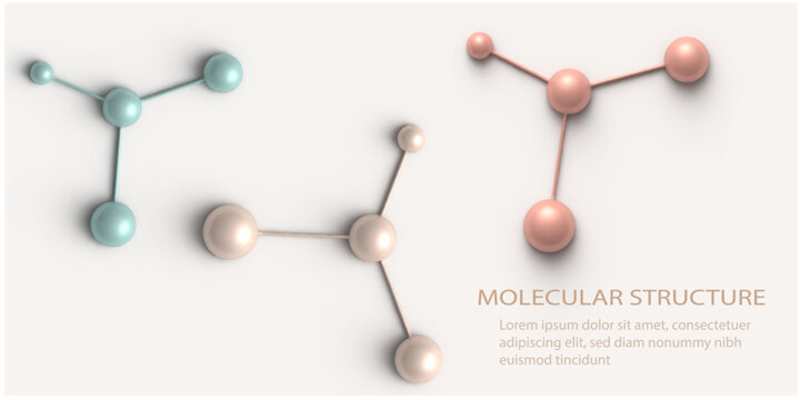 Science background design with 3d molecular structure