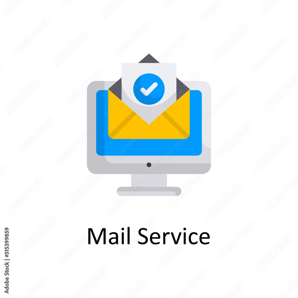 Poster send mail vector flat icon design illustration. project managements symbol on white background eps 1