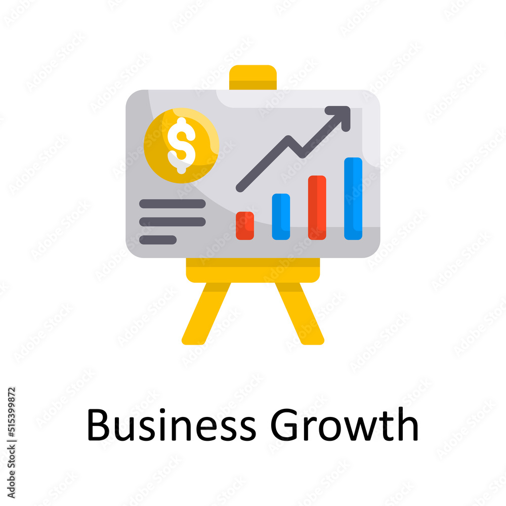 Poster presentation vector flat icon design illustration. project managements symbol on white background ep