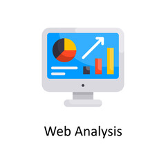 Web Analysis  vector Flat Icon Design illustration. Project Managements Symbol on White background EPS 10 File