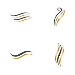 Fototapeta premium hair wave logo vector illustration design