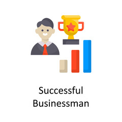 Successful vector Flat Icon Design illustration. Project Managements Symbol on White background EPS 10 File