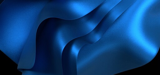 blue wave abstract background 3d rendering flat design style