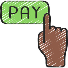 Pay Button Press Icon