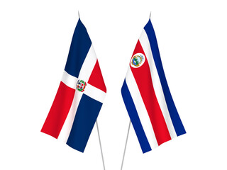 Republic of Costa Rica and Dominican Republic flags