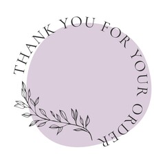 Thank you for your order card design for online buyers illustration vector. vector thank you handwritten inscription. hand drawn lettering. Thank you calligraphy. Thank you card.