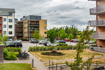Outlook over Gyllins gardens living area in Malmo, Sweden - obrazy, fototapety, plakaty