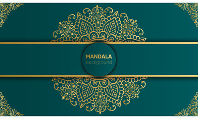 Arabesque style decorative mandala background