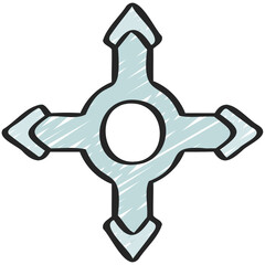 Poison Tip Throwing Star Icon