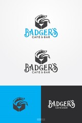 Abstract logo badger's with abstract icon