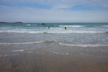 Beautiful beach in Cornwall of the UK 