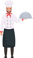 Chef man clipart design illustration